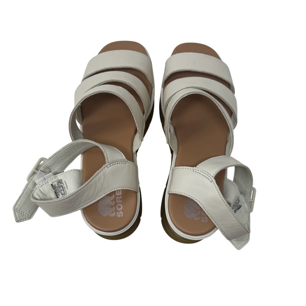 Sorel Ankle Strap Platform Wedge Sandal Cream Joanie III. Size 9 1/2 - Picture 3 of 8
